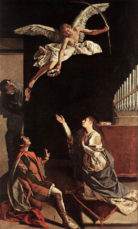 GENTILESCHI, Orazio Sts Cecilia, Valerianus and Tiburtius dfgj oil painting image